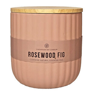 Chesapeake Bay Jar Scented Candles Rosewood Fig 10oz Wood Top NEW